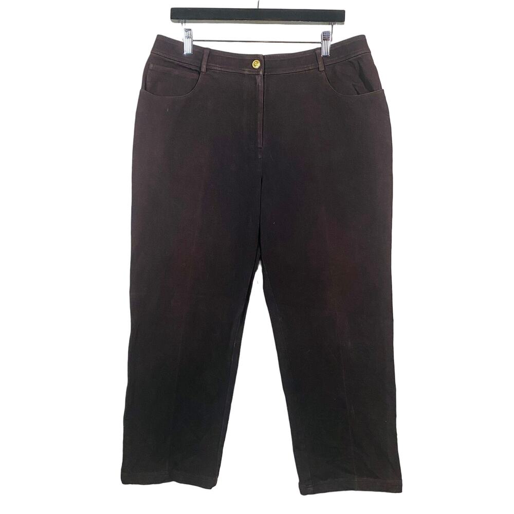 St. John Crop Jeans Casual Black Ankle Denim Pant Pants - 14